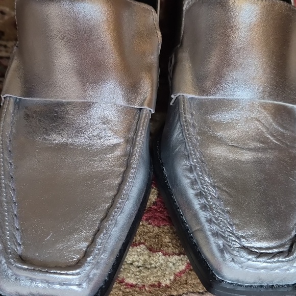 Vince Camuto Metallic Silver Loafers - Picture 8 of 8